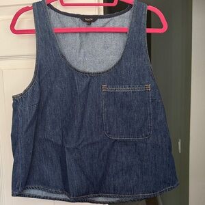 Massimo Dutti Blue Denim Tank Top